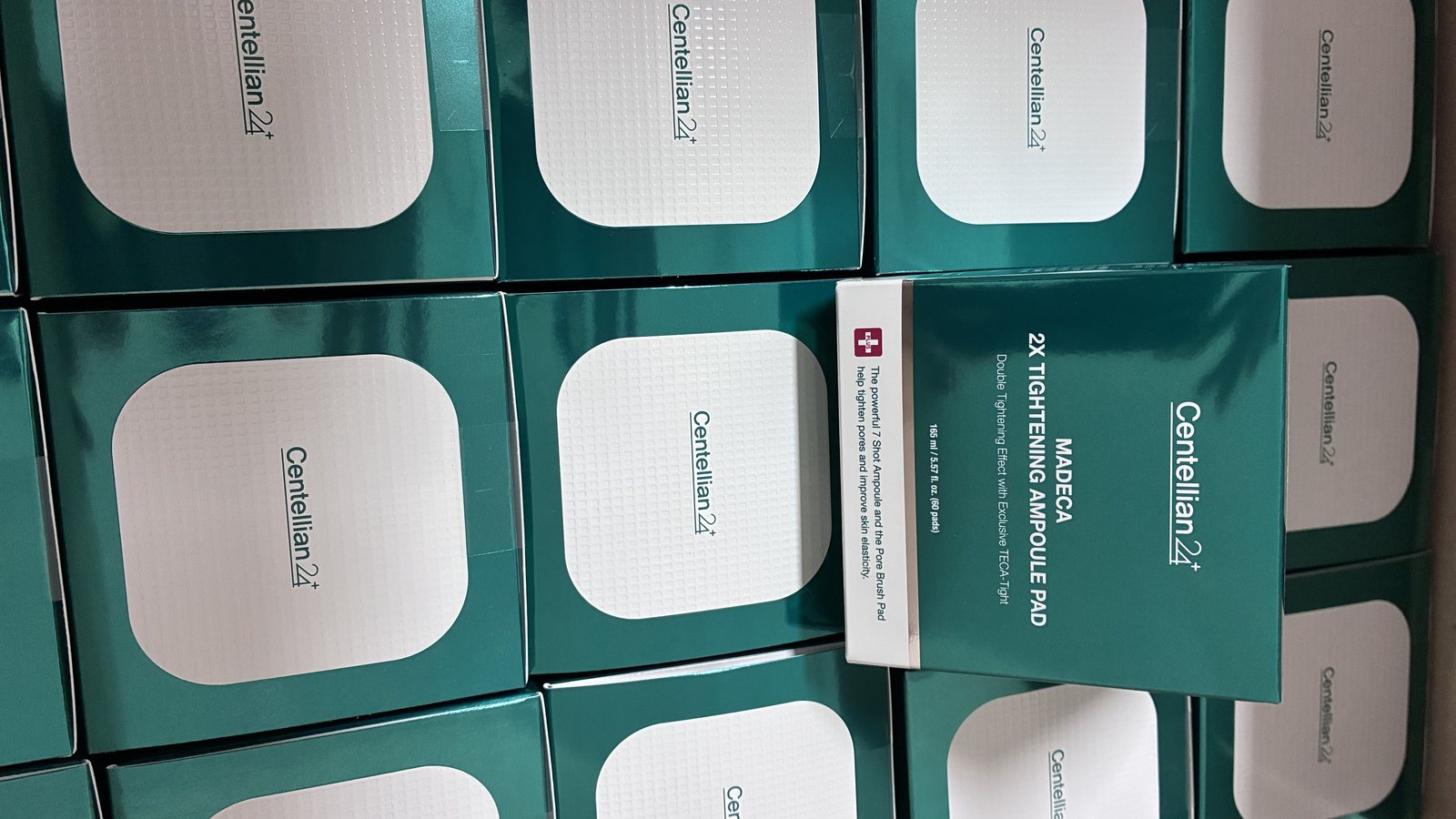 Master carton of Centellian24 Madeca 2X Tightening Ampoule Pad jars